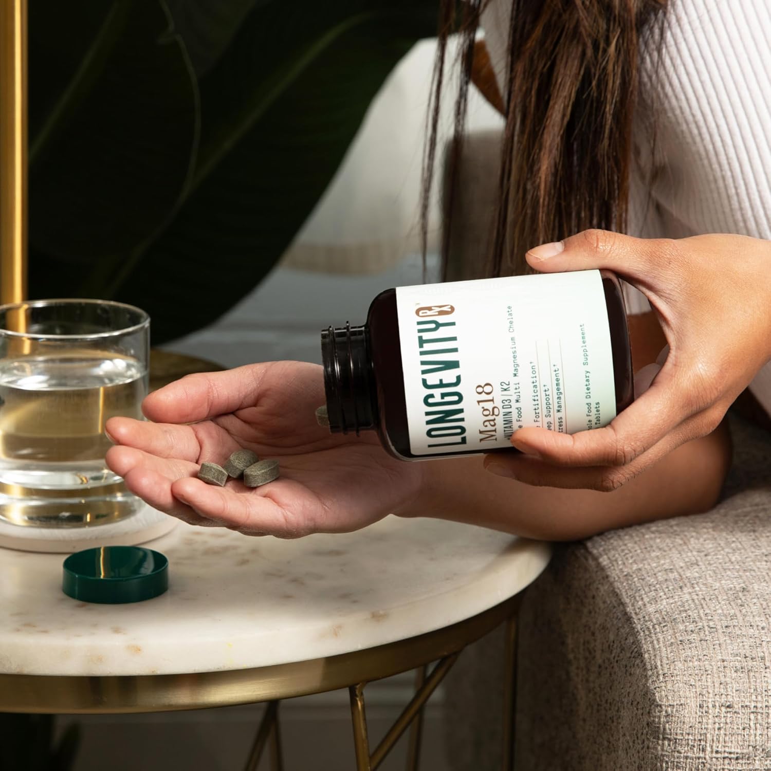 Mag18 Peptide-Bound Magnesium Complex with D3 & K2, Bone & Muscle Support, Mental Clarity, Sleep Aid