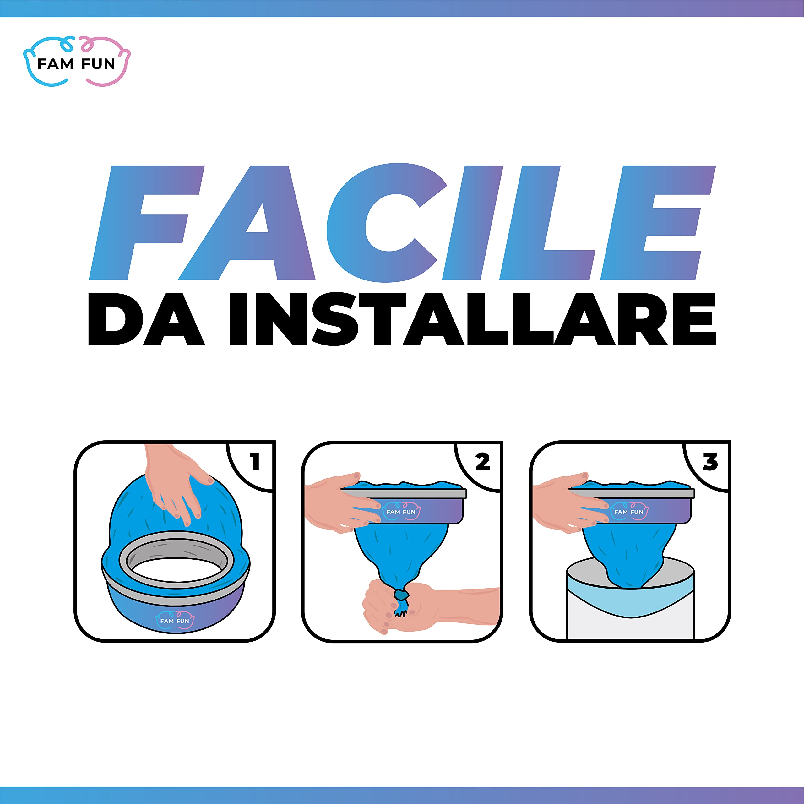 Fam Fun - 5 Ricariche Profumate Compatibili con Mangiapannolini Maialino Foppapedretti Angelcare - Extra Lunghe Contengono più di 1600 Pannolini (Durata Stimata 6 Mesi)