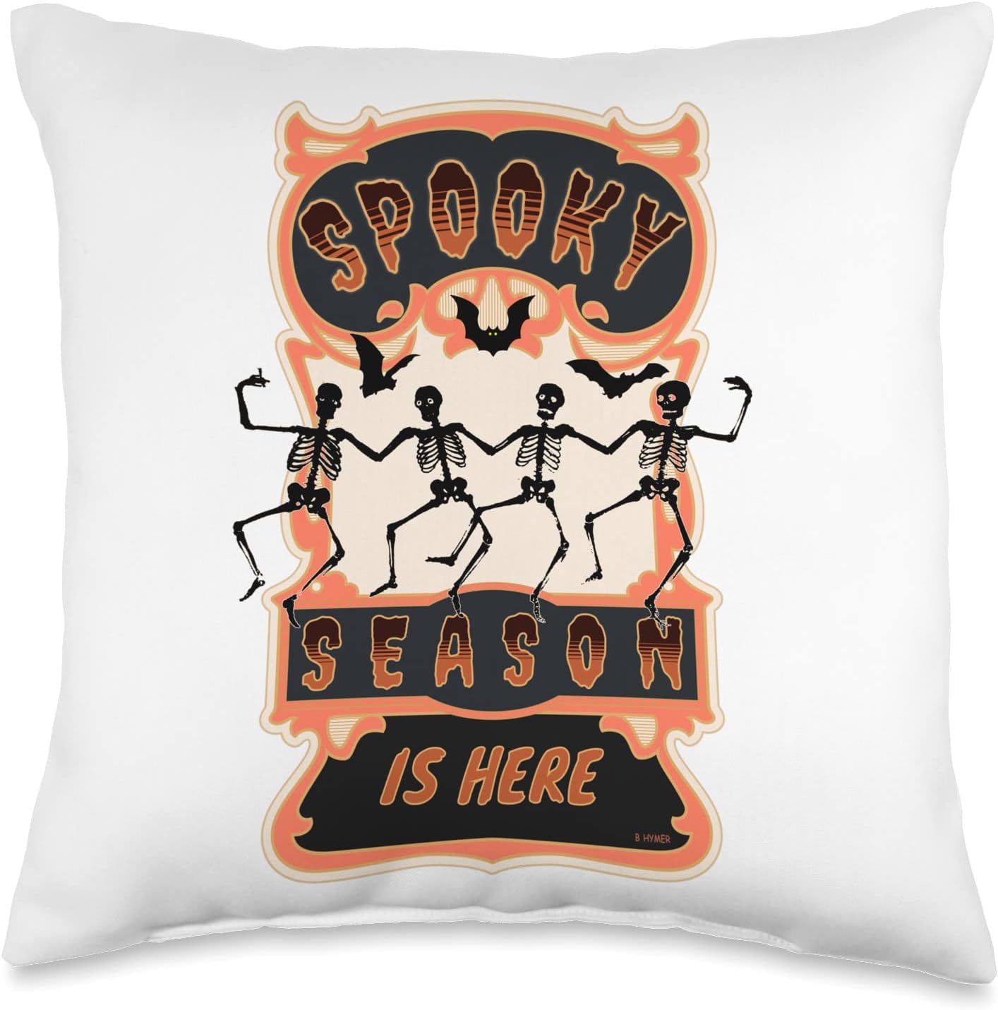 Spooky Season is Here Throw Pillow, 16x16, Multicolor