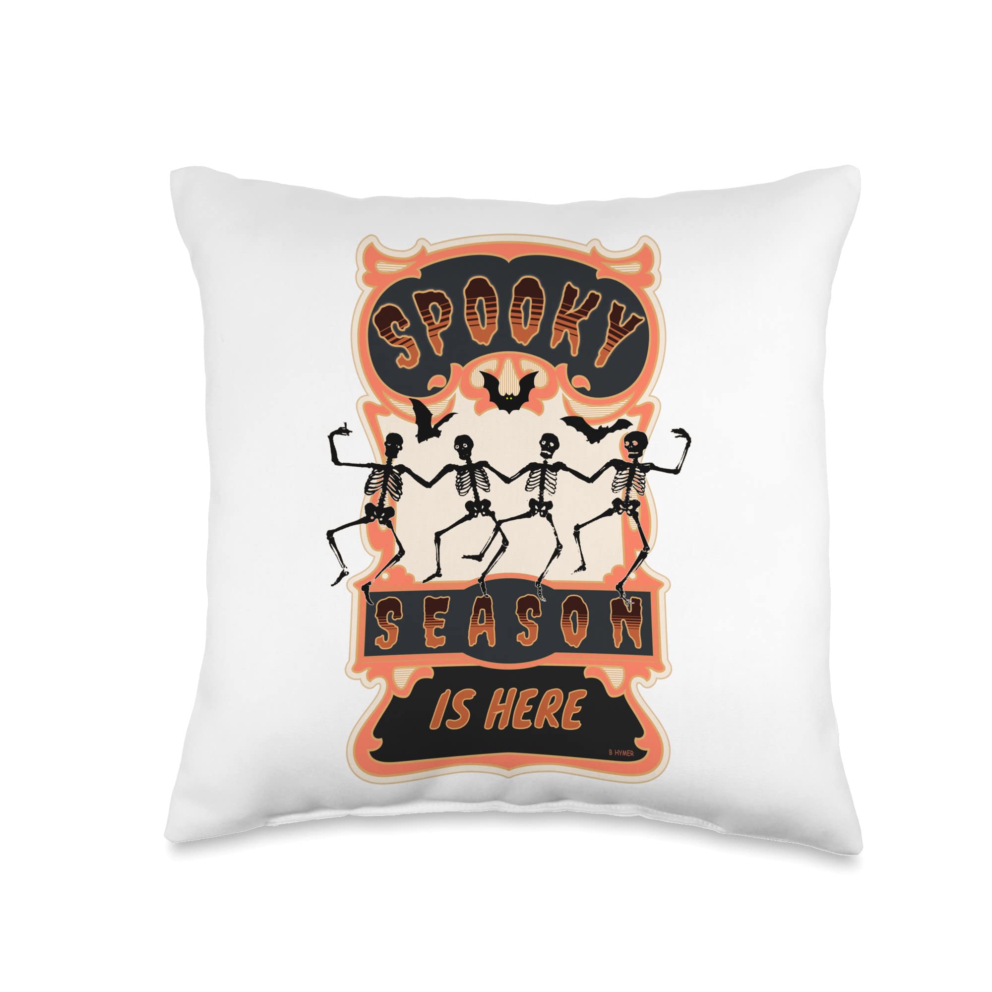 Spooky Season is Here Throw Pillow, 16x16, Multicolor