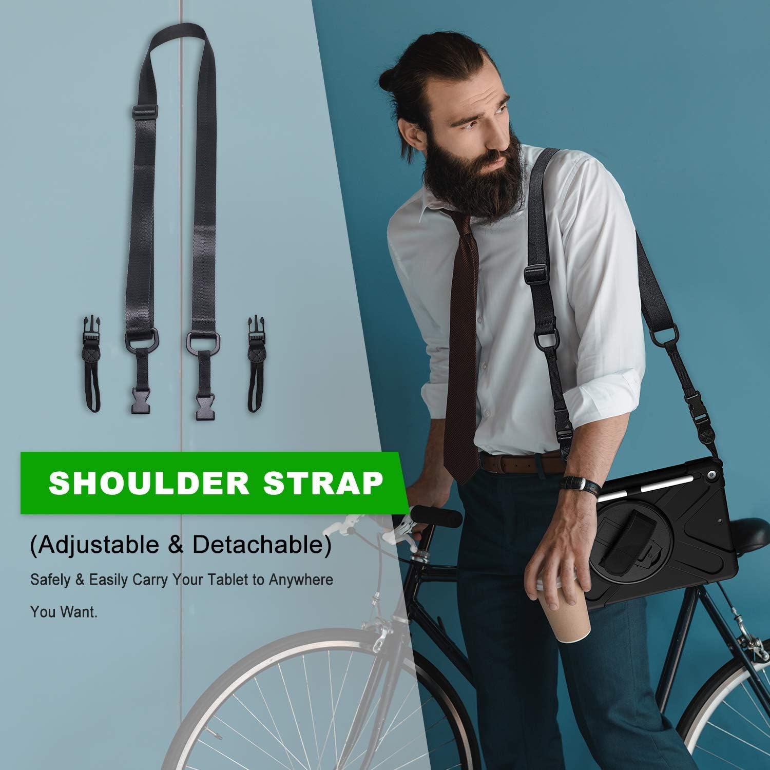 Exсluѕіvе Sресіаl TSQ iPad 9th 8th 7th Generation Case w/ Pencil Holder&Screen Protector | iPad 10.2 Case for Kids 2021 2020 2019 | Heavy Duty Shockproof Protective Case w/ Stand/Strap for iPad 9th/8th/7th Gen-Black