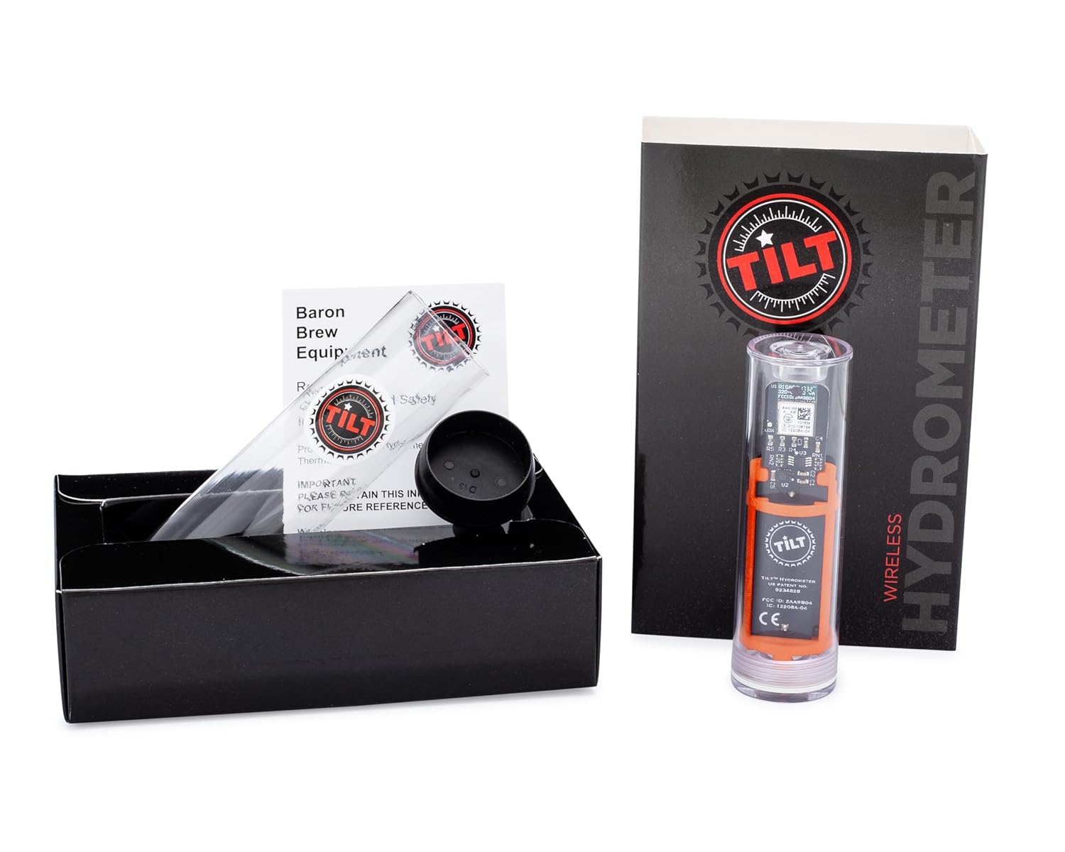 Tilt Wireless Orange Hydrometer and Thermometer: Patented Brewing Technology for Precision Monitoring & Control for Fermentation of Beer, Wine, Cider, Mead & More