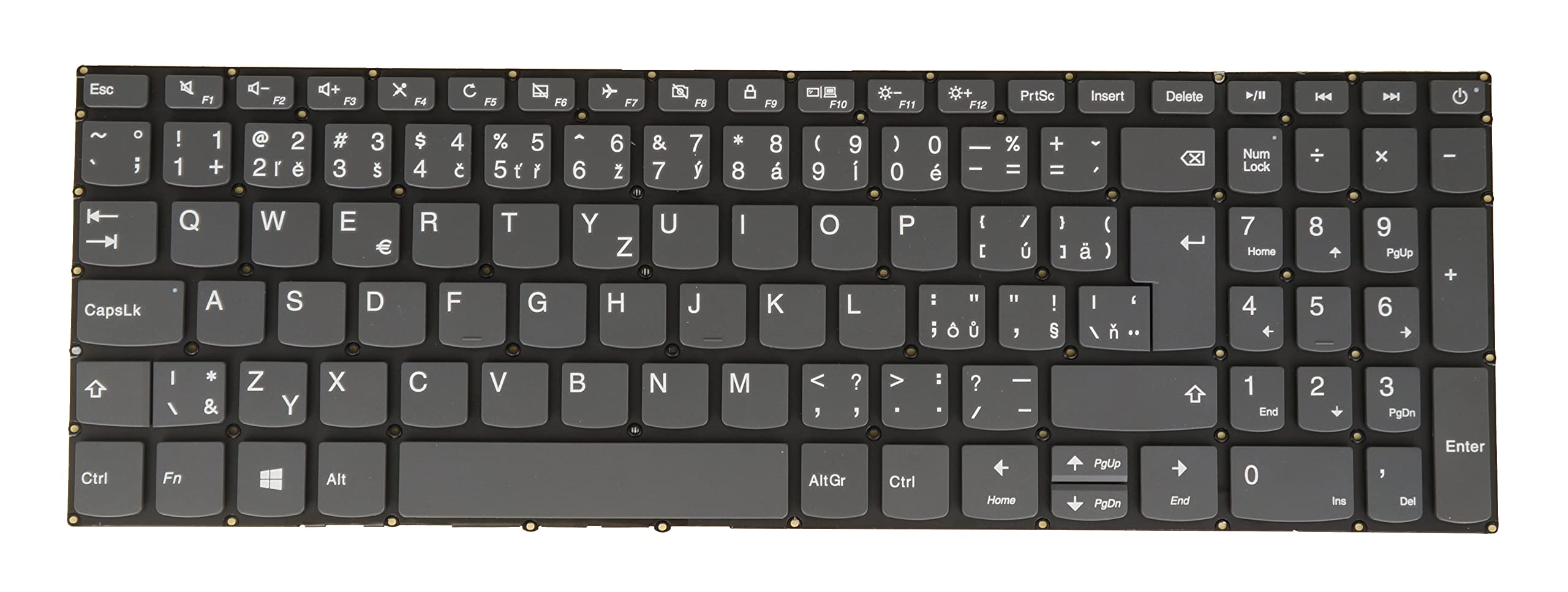 Czech Slovak Keyboard for Lenovo Ideapad 330-15ICN 330-15IGM 330-17AST 330-17ICH 330-17IKB 330E-15AST 330E-15ICH 330E-15IKB PC5CP-CZH-SLK