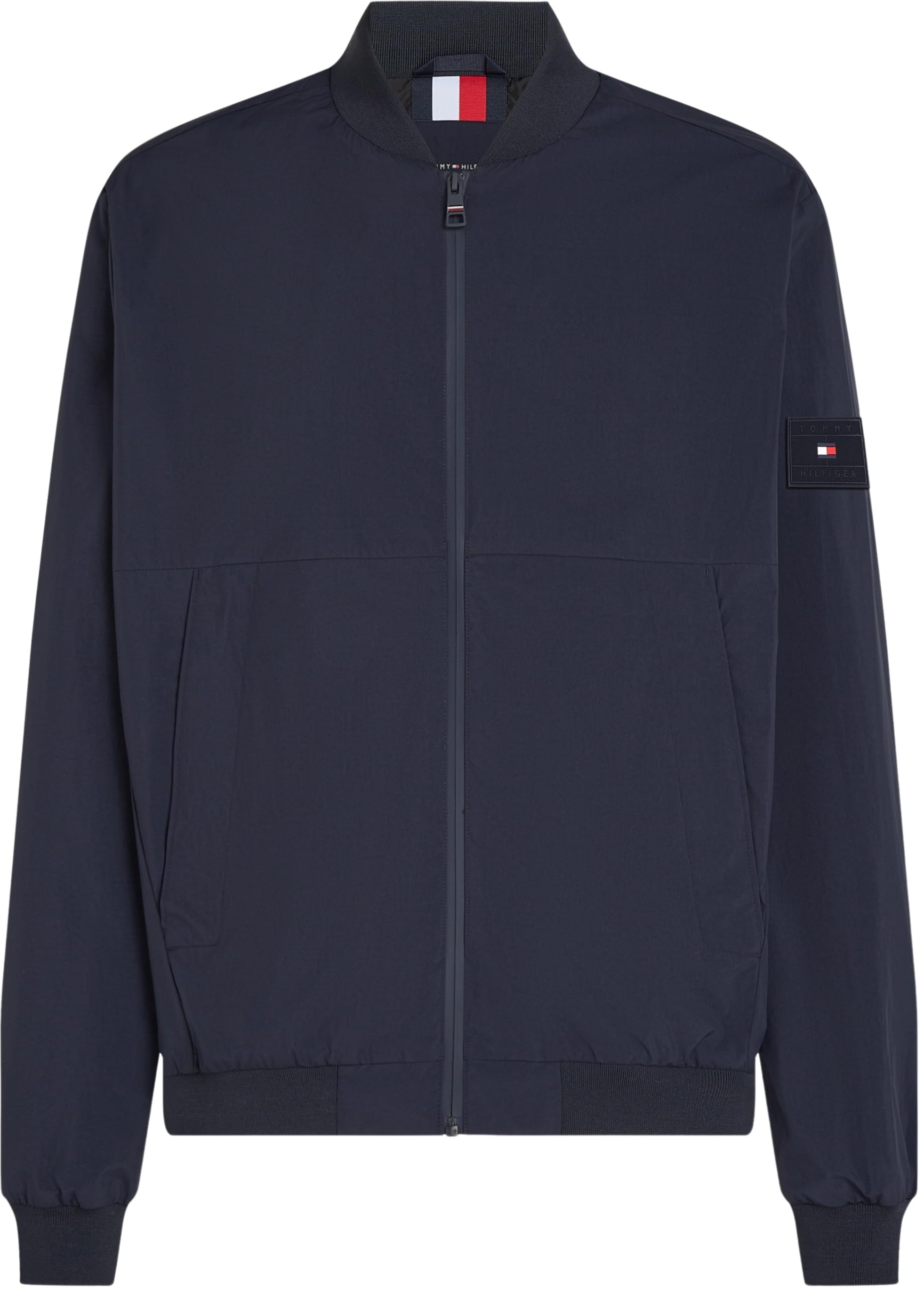 Tommy Hilfiger Męska kurtka bomberka marki BOMBER MW0MW39199, niebieska, L, Niebieski (pustynne niebo), L