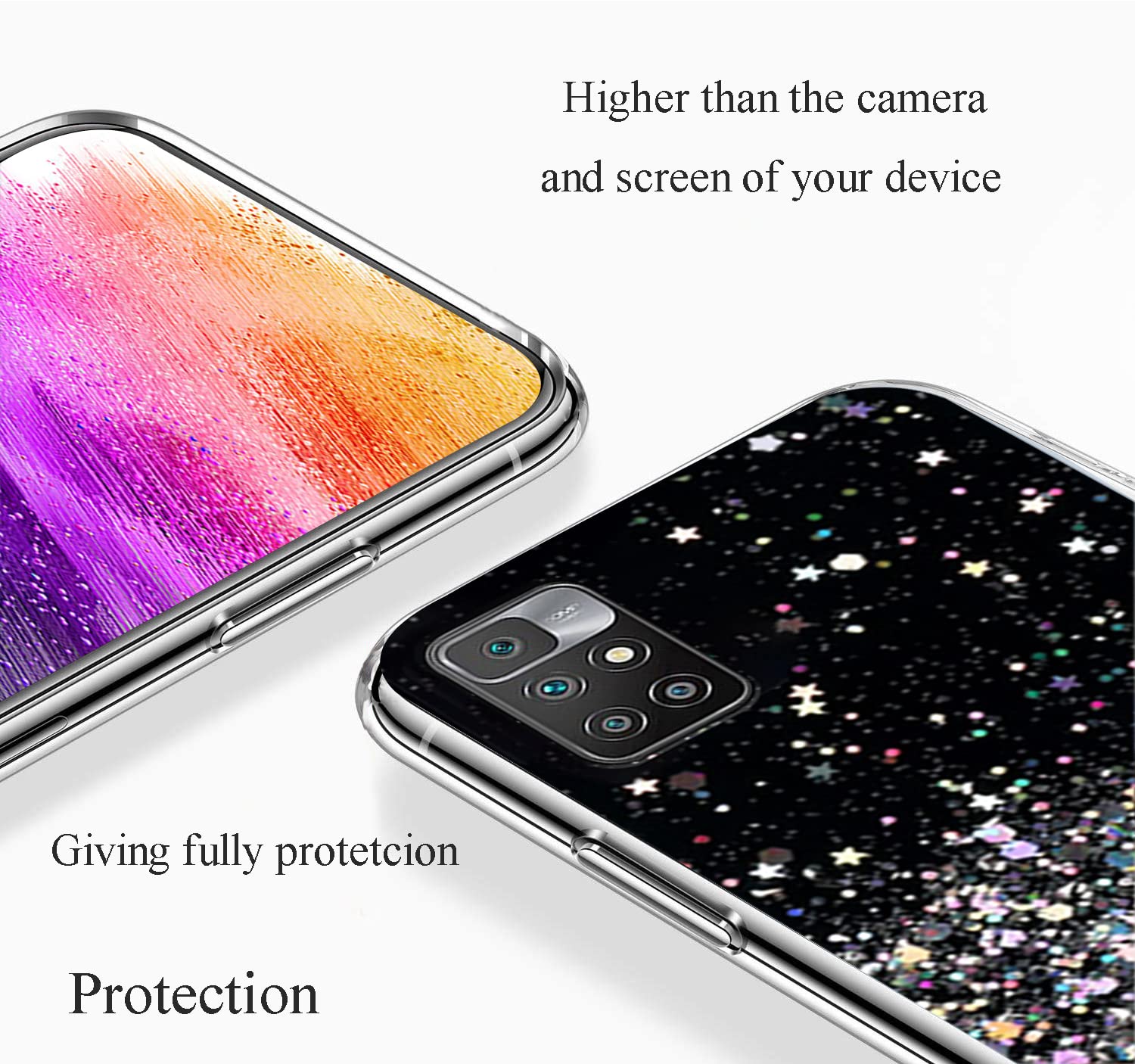 QIWEIQING Custodia Glitterata Con Magnete Per Xiaomi Poco M4 Pro 5G - Compatibile MagSafe - Rosa
