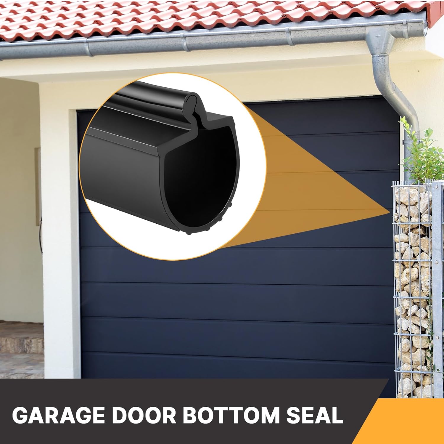 Frienda 20Ft Garage Door Seal P-Bulb Bottom Seal Garage Door Rubber Bottom Seals