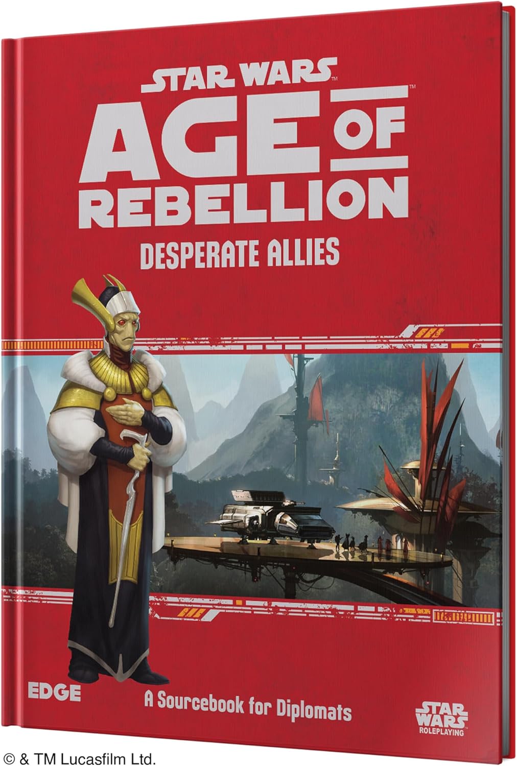 Asmodee Star Wars: Age of Rebellion Roleplaying Game Desperate Allies SOURCEBOOK - New Species, Specializations & Rebel Base Rules, RPG for Kids & Adults, Ages 14+, 3-5 Players