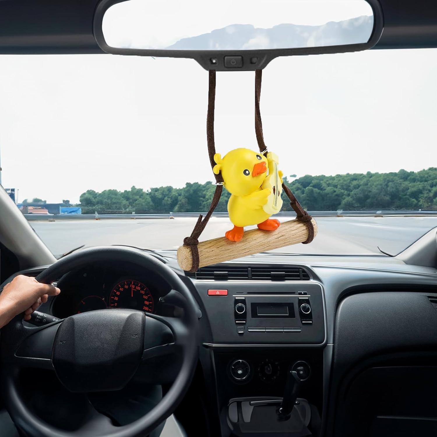 Toyexi Cute Swinging Duck Car Hanging Ornament, Car Decor