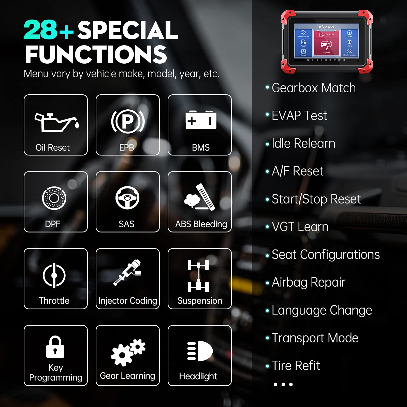 XTOOL D7 Diagnostic Scan Tool, 2021 Newest, BiDirectional Control, OE