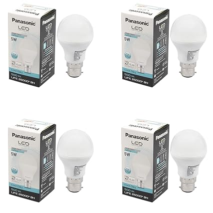 Panasonic 5W B22 LED Cool Day Light Bulb, Pack of 4