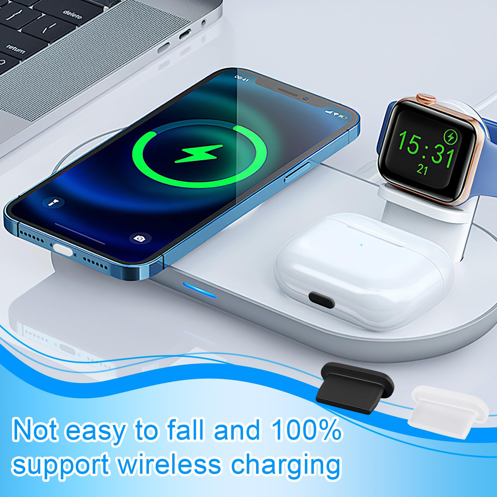 6 Pezzi Tappi Antipolvere Per IPhone 13/12/11/XS MAX/XR/XS/X/8/7 - Foto 2