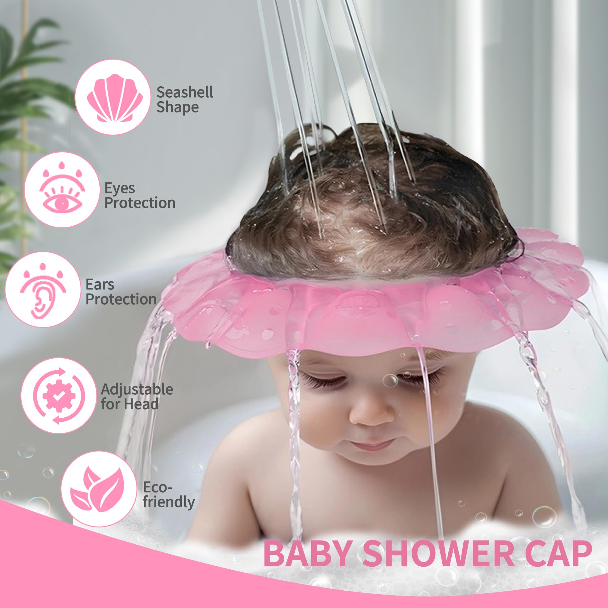 kair Baby Bath Visor Soft Silicone Shower Cap with Adjustable Fit