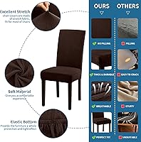 Vista 170 de Juego de 6 fundas elásticas para sillas de comedor, extraíbles y lavables, para sillas de comedor, hotel, ceremonia