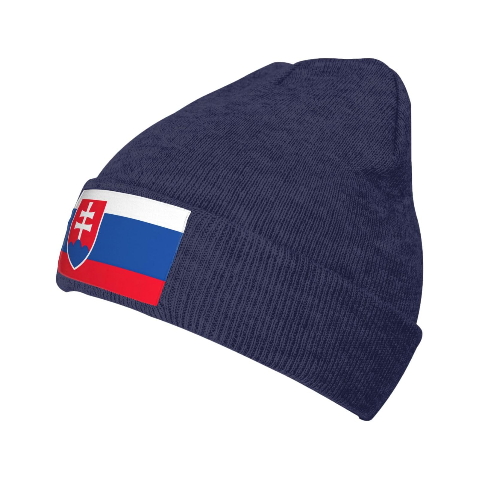 UVBDF Flag of Slovakia Beanie Hats for Men Women Knit Winter Hat,Warm and Fashionable Headwear for All Season Navy Blue