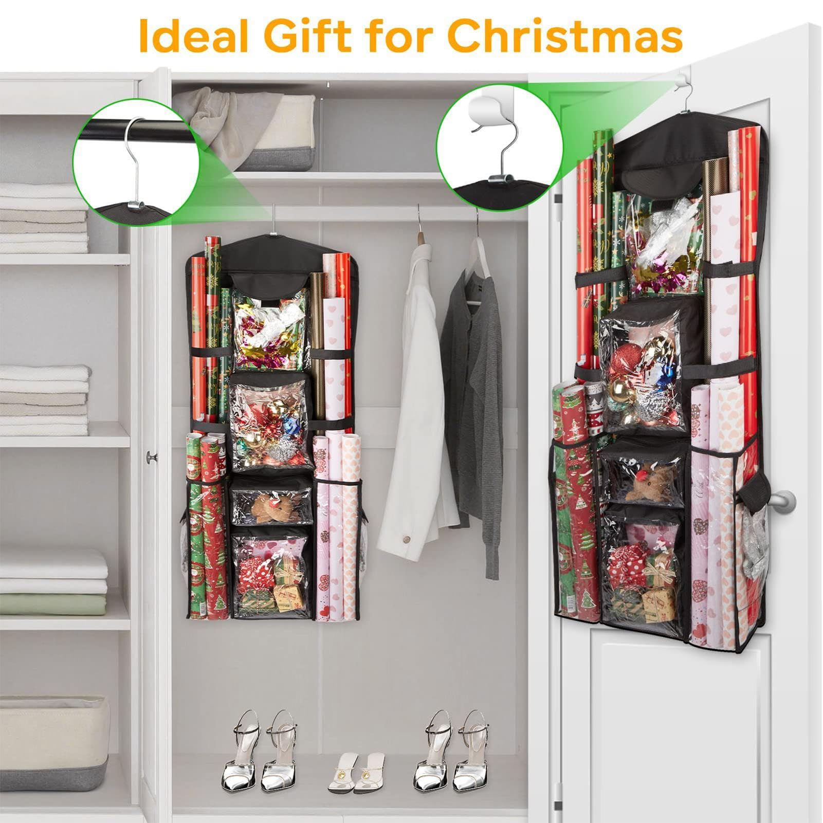 Geschenkpapier-Aufbewahrung, Dekorationspapiertasche, Weihnachts