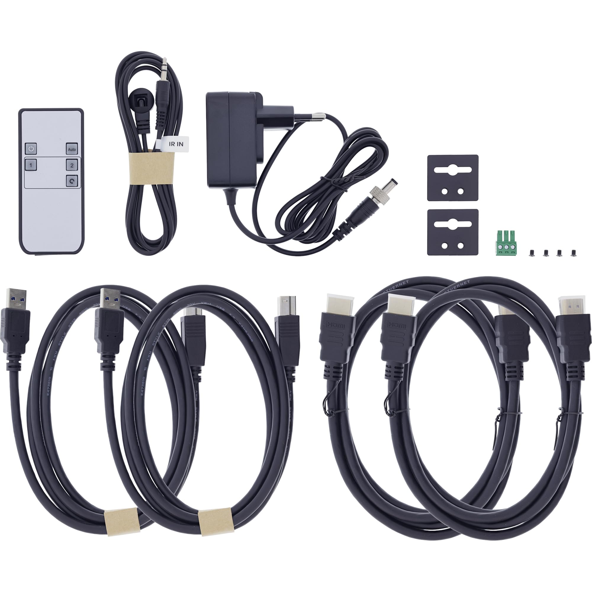 InLine KVM 57885C - Conmutador HDMI 2.1, 8K @ 60 Hz, USB 3.2, HDR10+, Dolby Atmos, control IR y teclas de acceso rápido, RS-232, conmutador HDMI para 2 PC