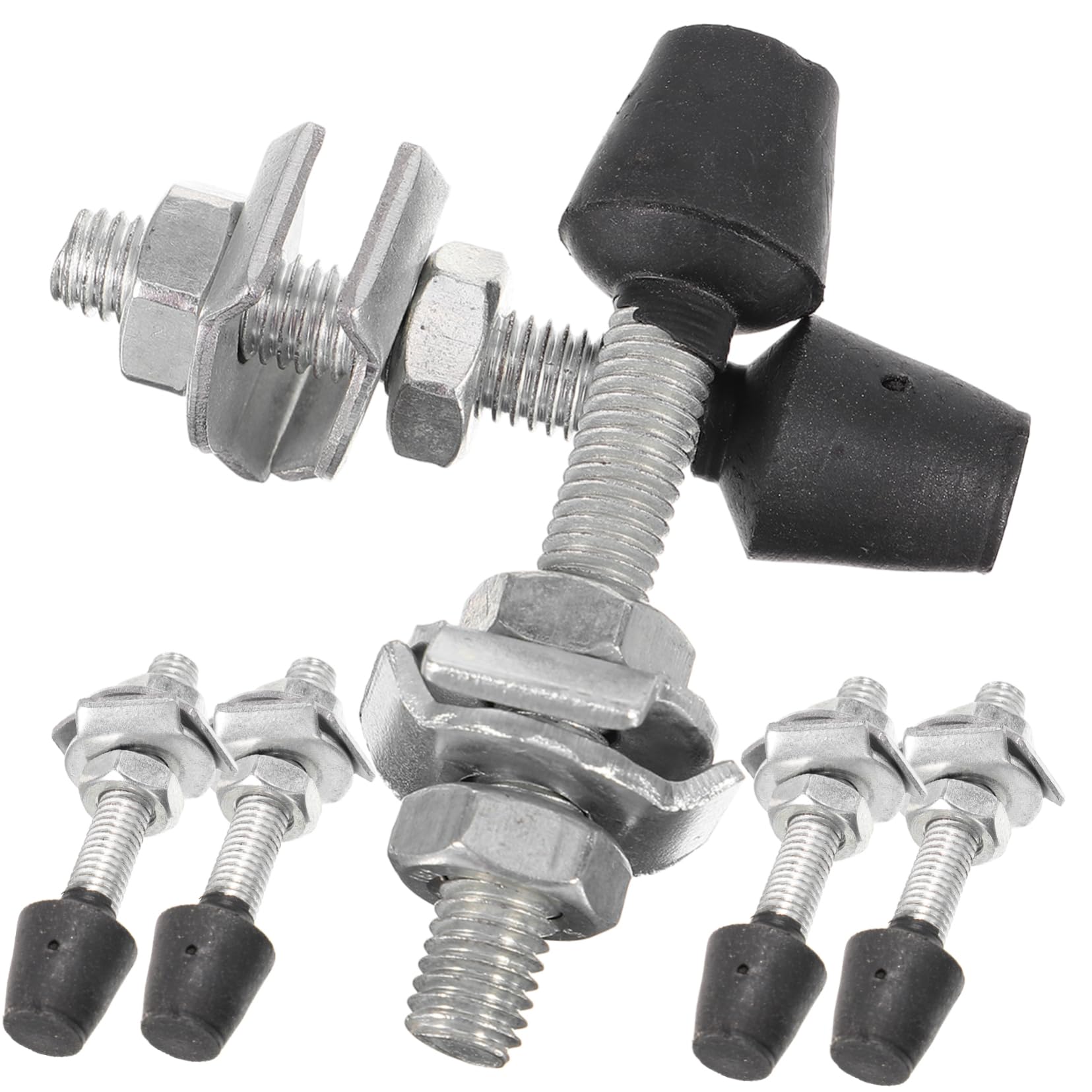 NULYLU Clamp Screw Set 6 Pieces Galvanized Iron and Plastic for Woodworking Smooth Edges and Anti-wear