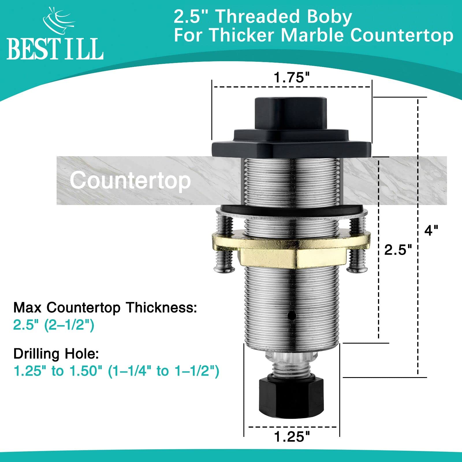 Garbage Disposal Air Switch Kit, UL Listed, Matte Black