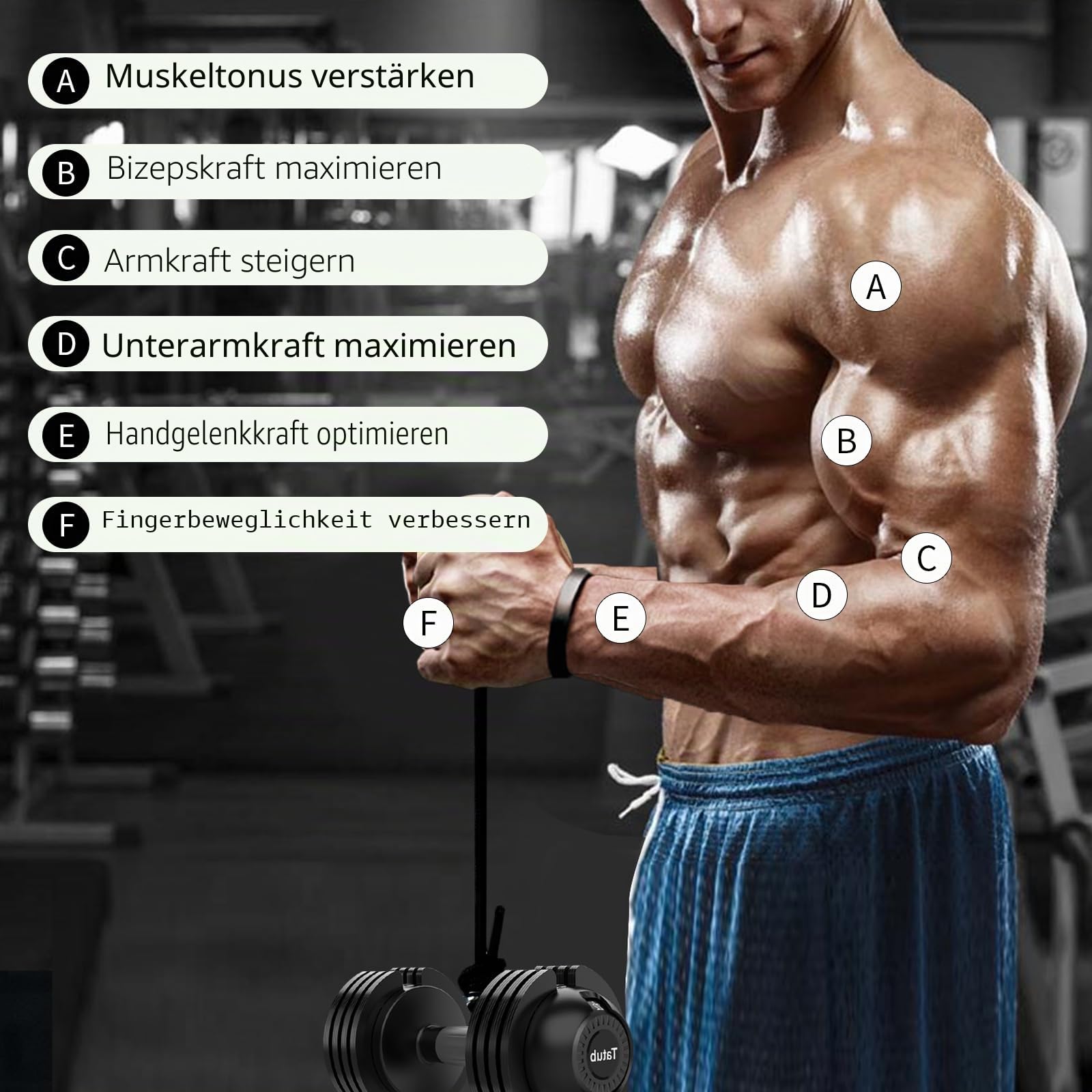Handgelenk- und Unterarmtrainer aus Holz, Griffkrafttrainer, Arm-Blaster, Krafttrainer für Finger und Handgelenk.