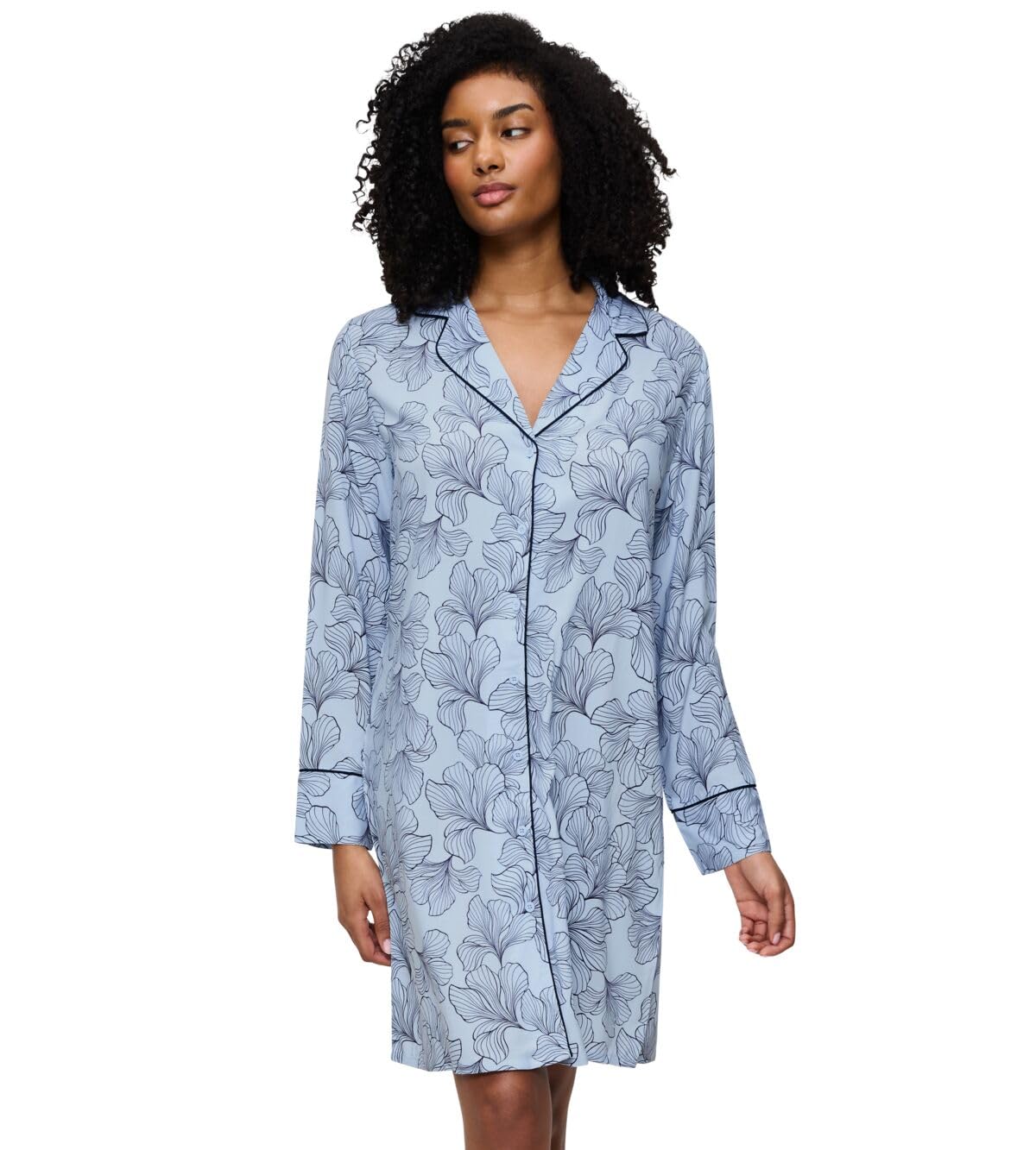Triumph Women's Blue Combination. Boyfriend Fit Ndw 03 Nightgown, Blue Combination, 40, 14