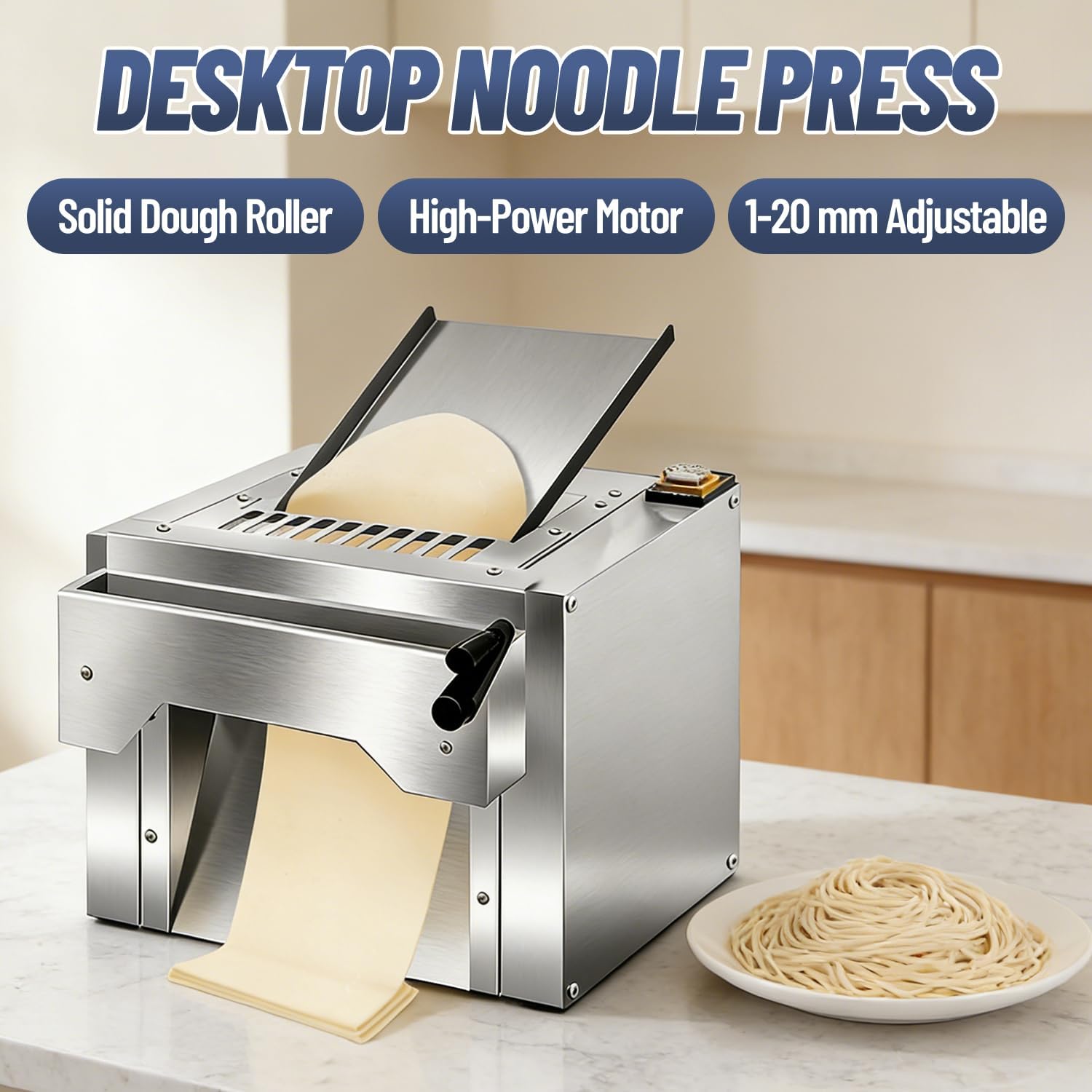 HNZXIB Commercial Electric Dough Sheeter Machine, Dough Roller Sheeter image 2