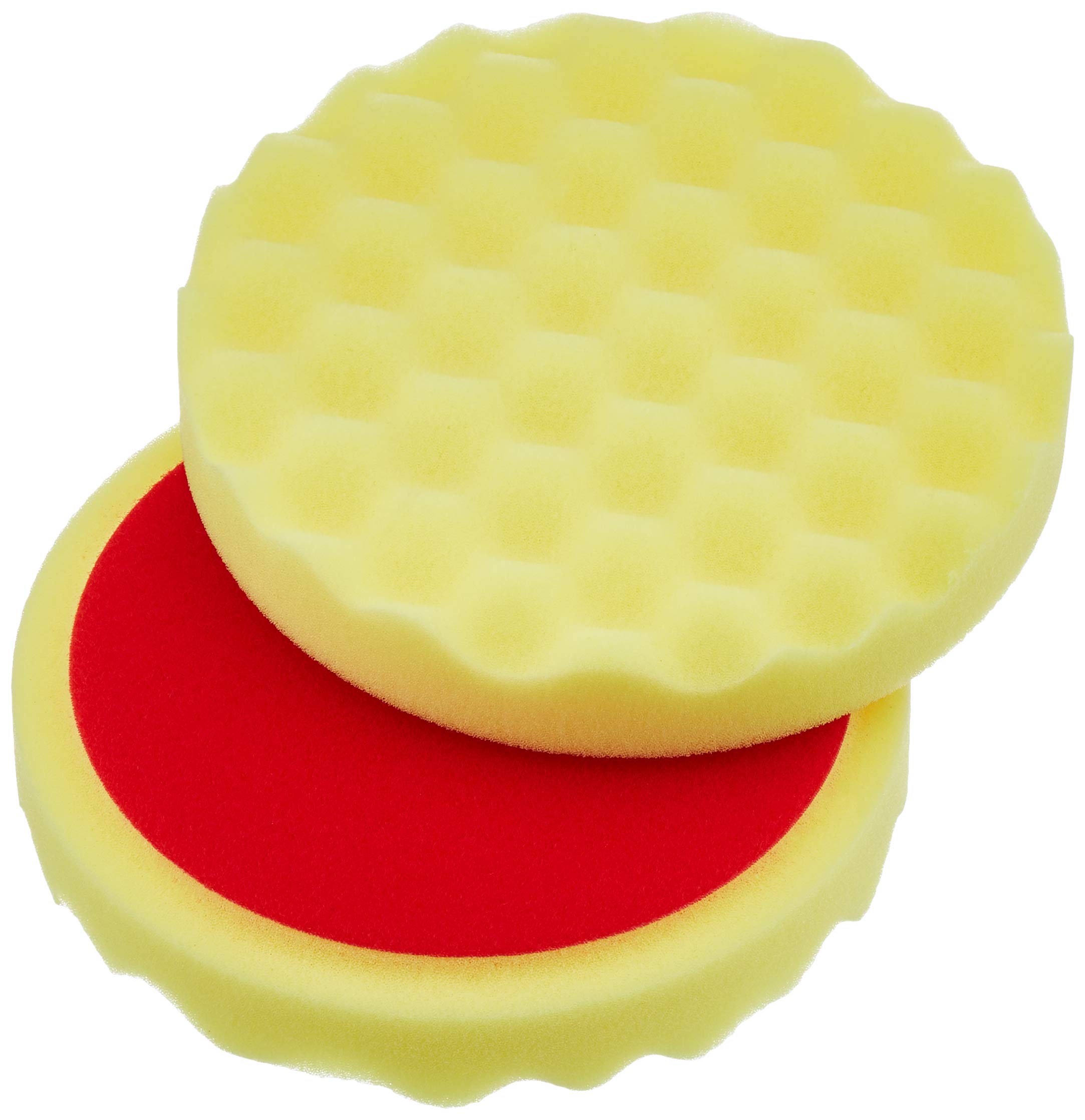 ALCLEAR 5616030M Sanding Pad Car Polishing Sponges Medium Waffle Diameter 160 x 30 mm Yellow Set of 2
