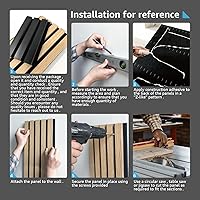 Vista 9 de Art3d 2 Paneles Acústicos de Listones de Madera para Pared y Techo - Panel 3D Ranurado de Absorción de Sonido con Acabado de Madera - Olmo Blanco