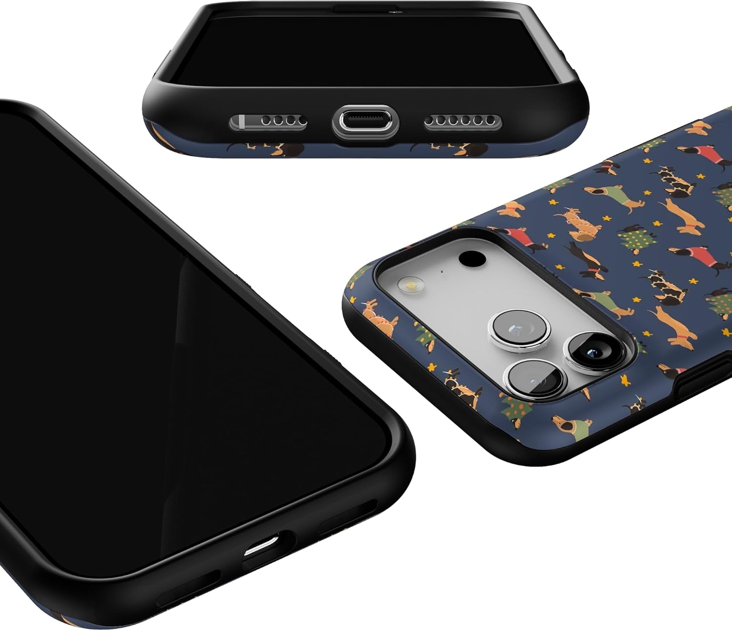 Casely iPhone 17 Pro Max Case | Dashing Doxies | Dachshund Dog | Bold Protective Design | MagSafe Compatible Design