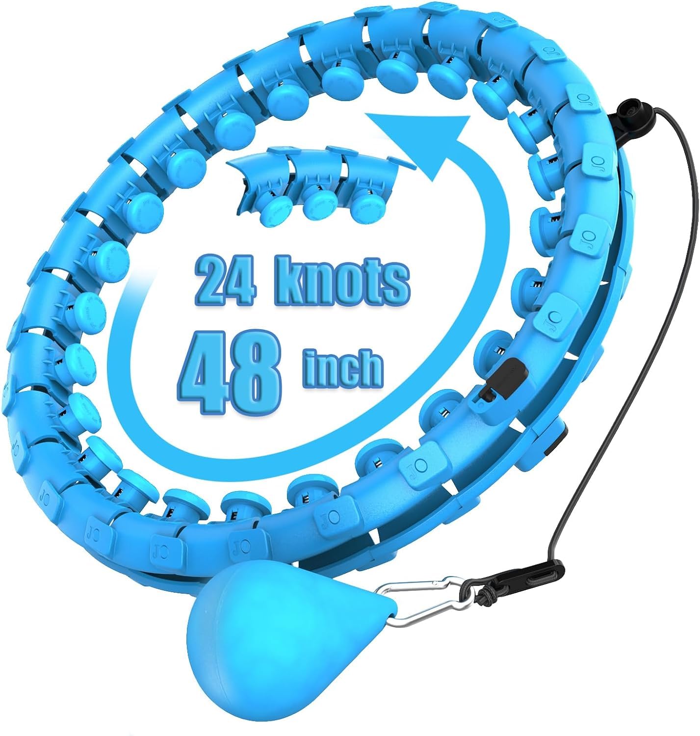 Zorbo Smart Weighted Fitness Hoop for Adults Weight Loss, Infinity Hoop, 2 in 1 Adomen Fitness Massage Workout Equipment, Great for Adults and Beginners (B0CXQ6MD53) Amazon Price History, Amazon Price Tracker