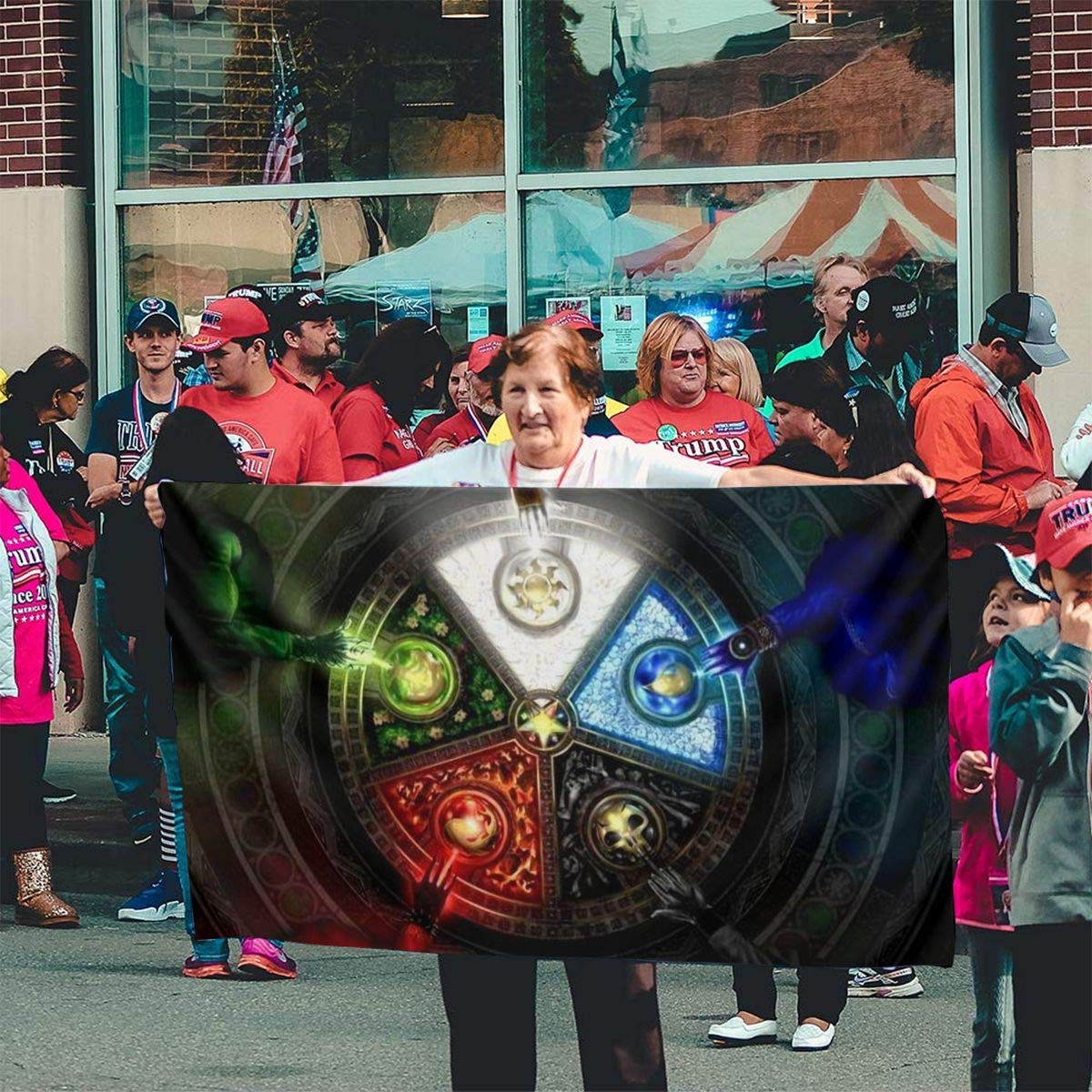 Mittelalterliche Burg Garten Flagge - 90x152cm Doppelseitig UV-beständig