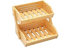 2 Tier Fruit Basket: Optimal Produce Holder for Kitchen