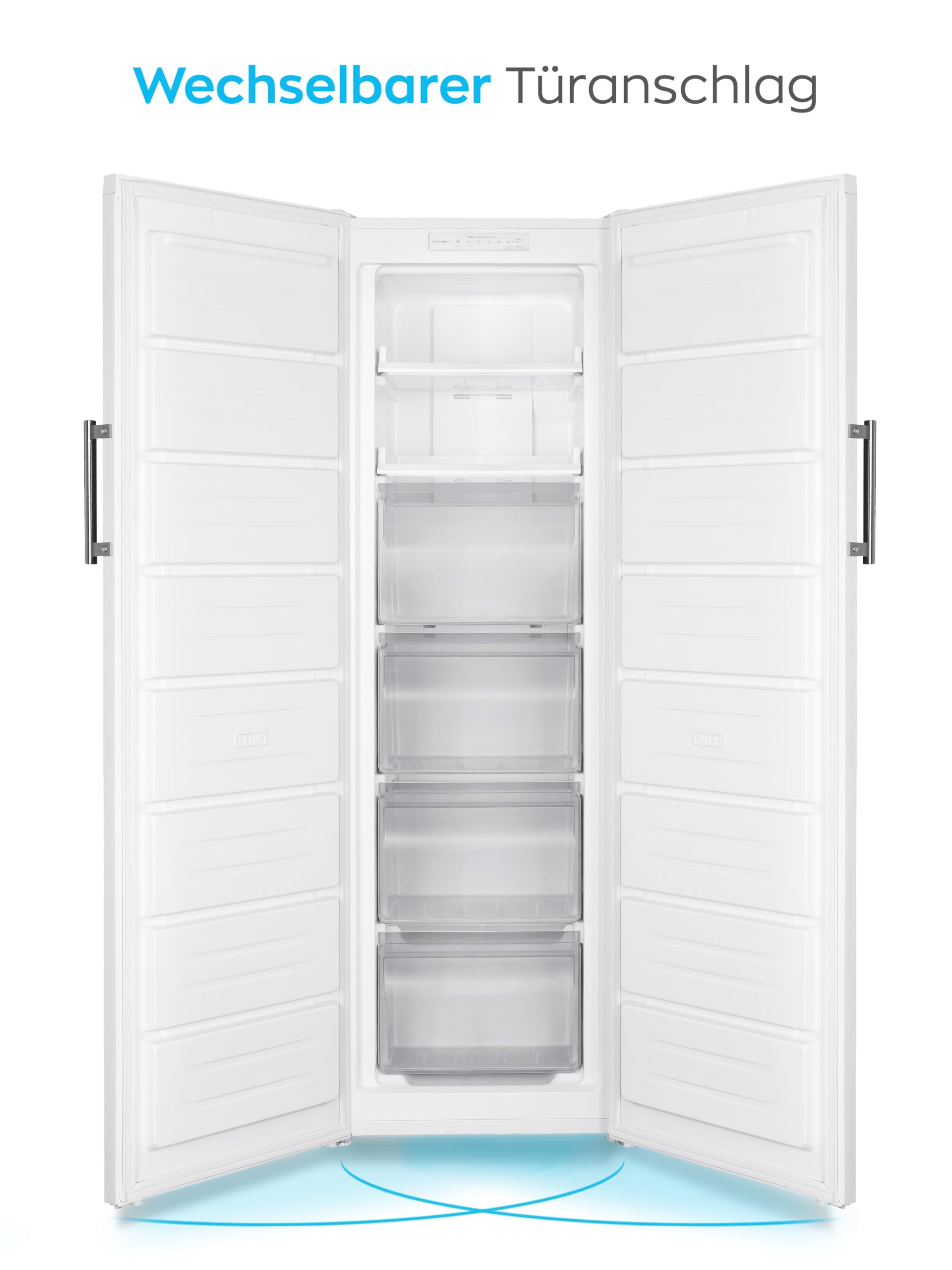 Heinrich´s Gefrierschrank 204L No-Frost -14°C~-22°C LED-Display wechselbarer Türanschlag weiß