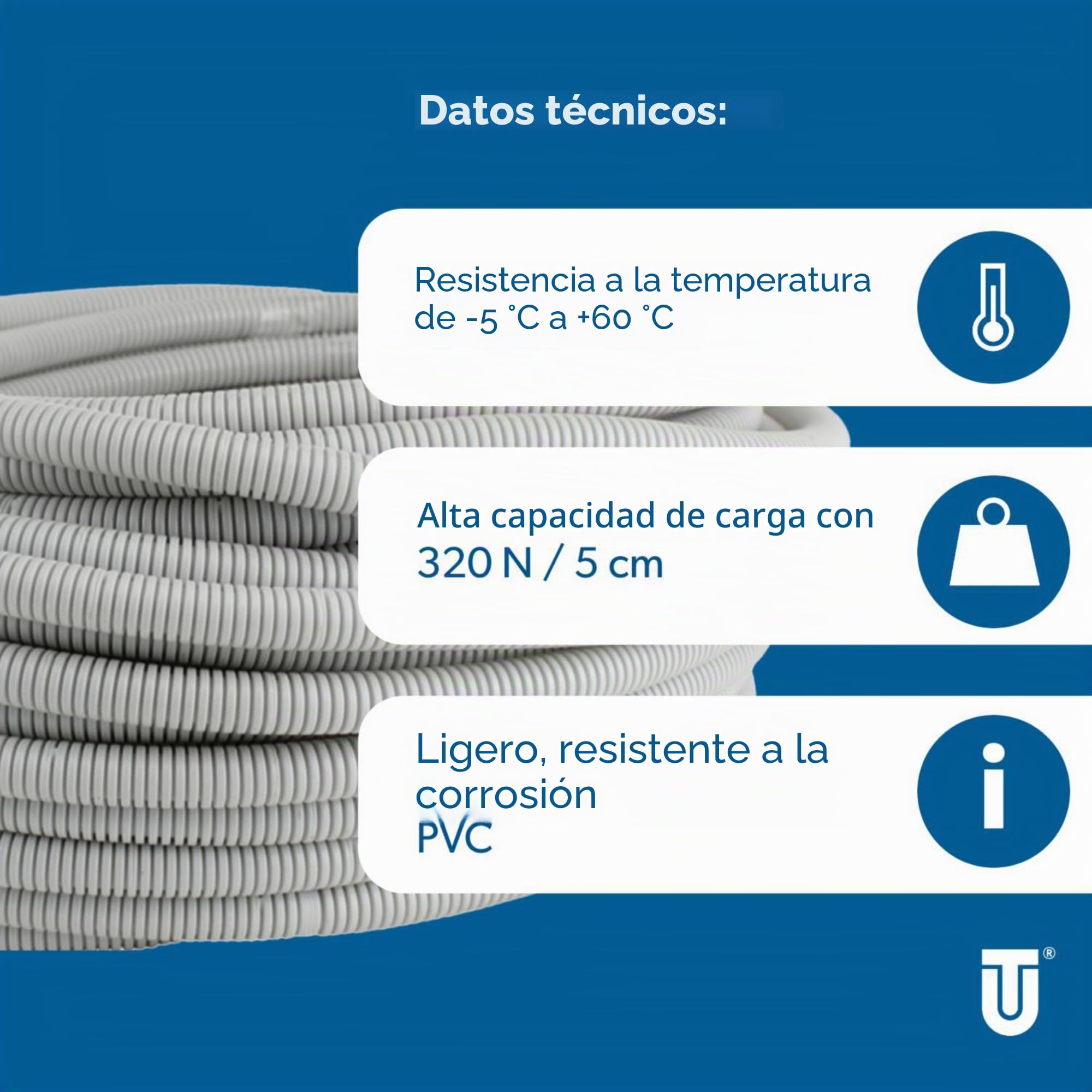 Unitec 407011 - Tubo para cableado eléctrico