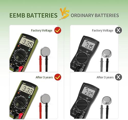 Miniatura 7 de EEMB Paquete de 20 baterías CR2025 de 3 V con botón de batería de litio para llaves FOB, calculadoras, contadores de monedas, relojes, monitores de