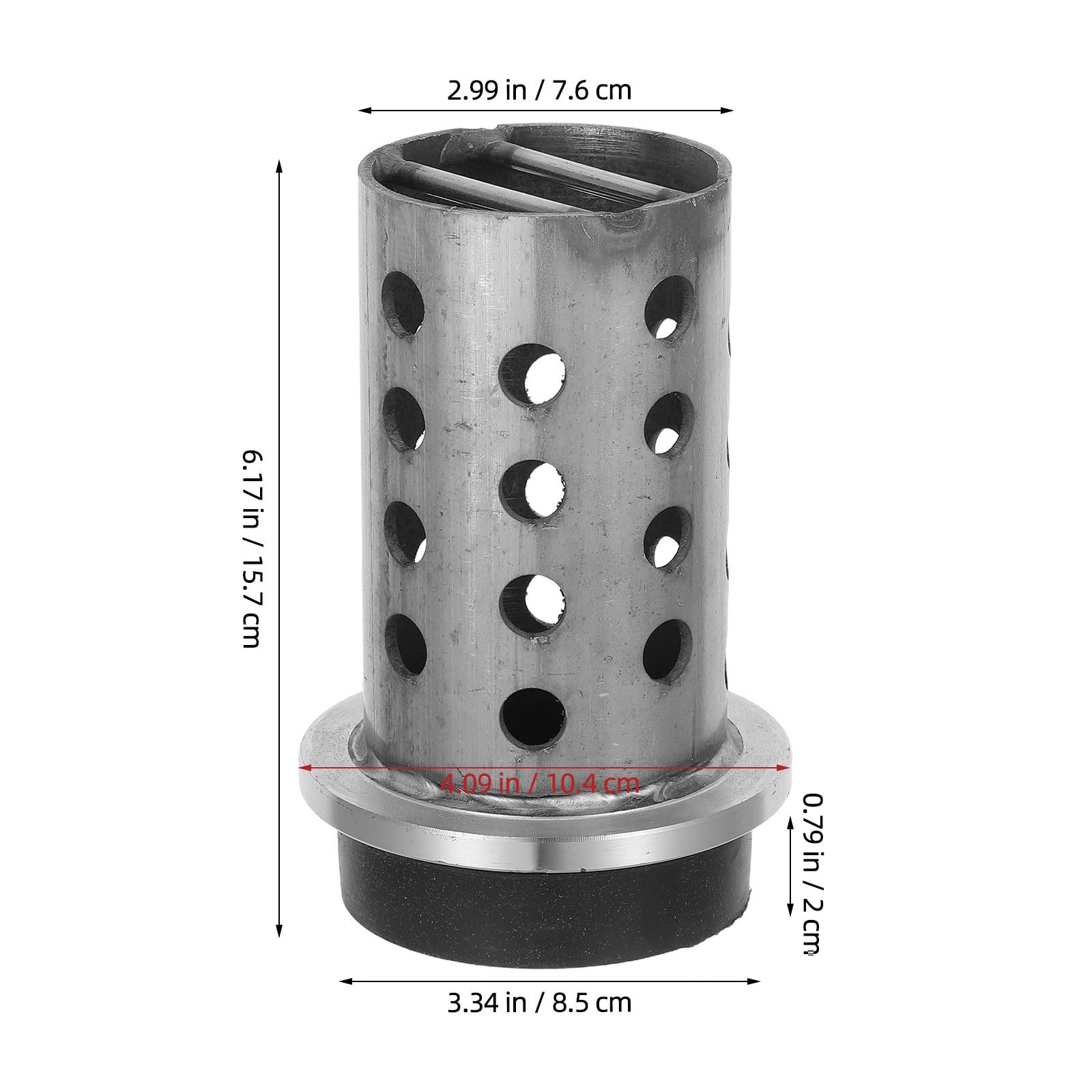 Flask per Microfusione Gioielli in Acciaio Inox Perforato 6x3 Pollici