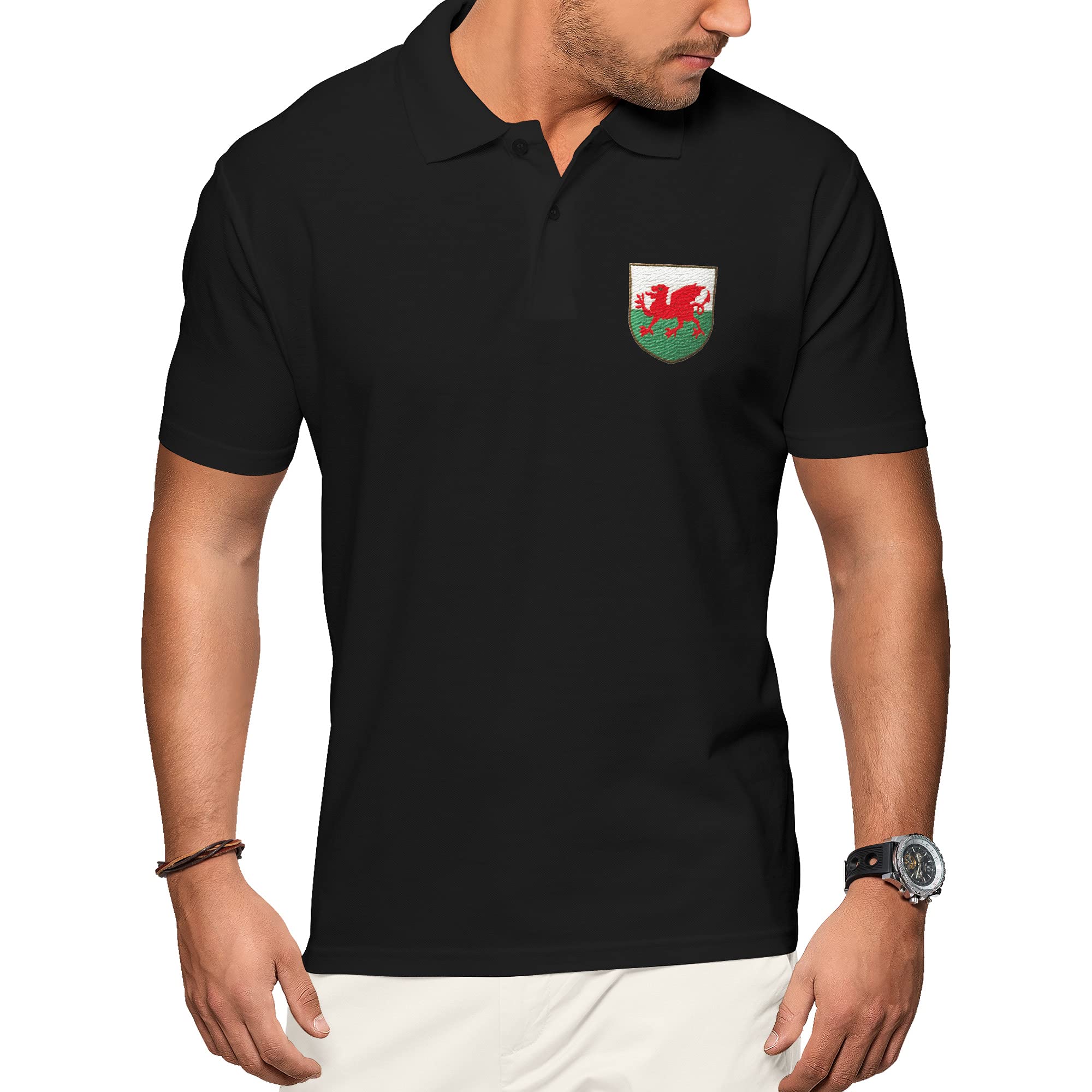Buy Purple Print House Wales Polo Shirts for Men Football Shirt 2022