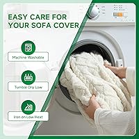 Vista 4 de Couch Cushion Covers, Super Soft Thicker Fleece Sofa Cover Stretch Sectional Sofa Slipcover Washable Pet Friendly Anti-Slip Stain Resistant