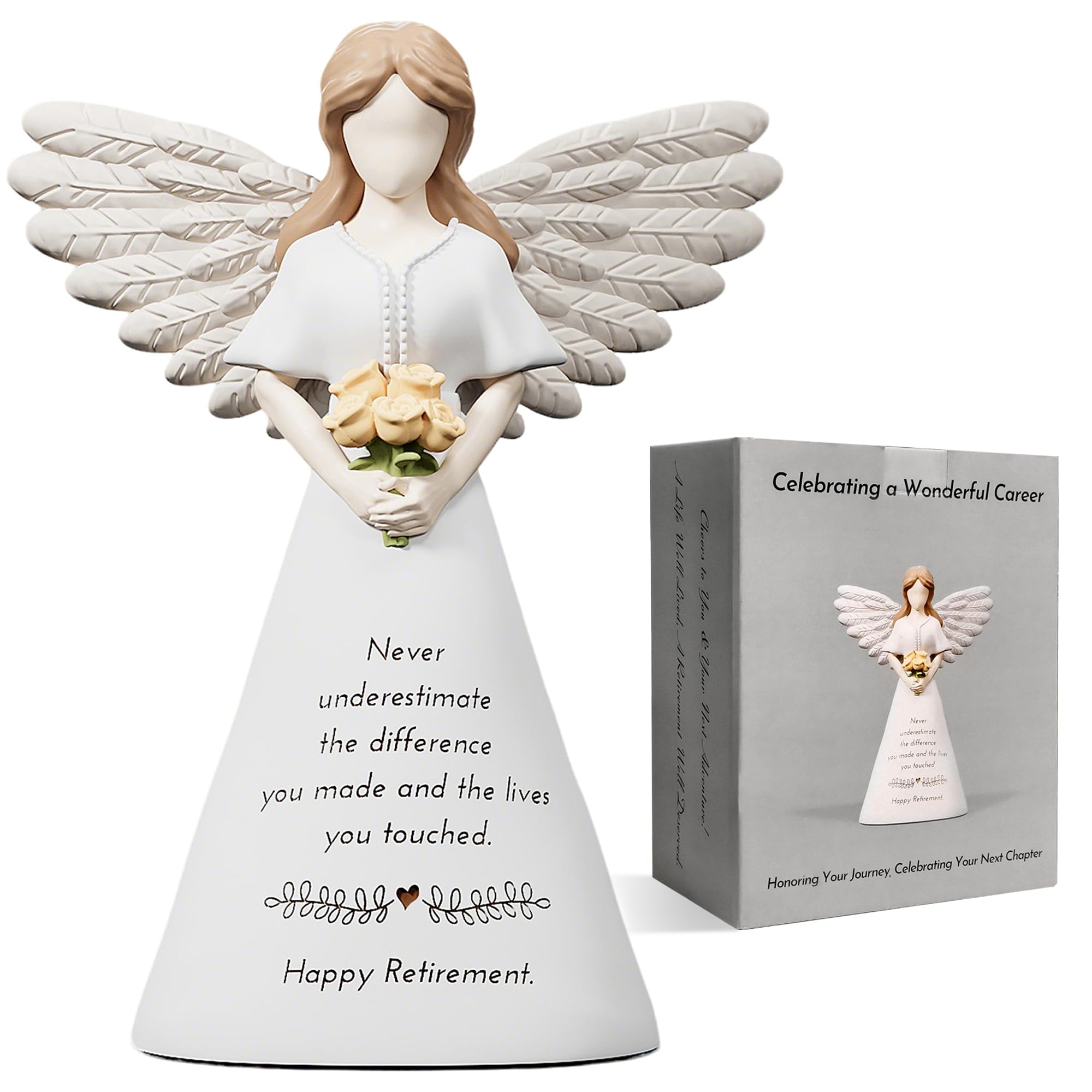 Photo 1 of **SOLD AS IS NO REFUND/RETURN** SEE COMMENTS!~
Newoh Retirement Gift for Woman, Retirement Party Decorations, 7.3” Angel Figurine Decor Happy Retirement Gifts for Coworkers Friends