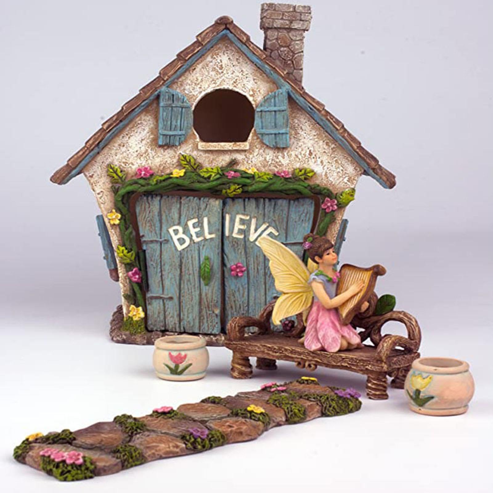 Maison de fées d'extérieur pour Adultes, Terrarium, Village de Noël