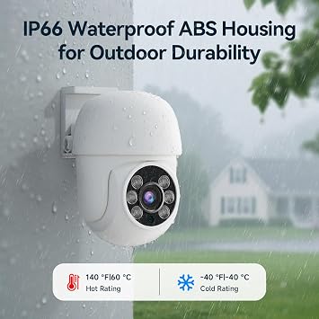 Wired Security Camera System Outdoor, 4pcs Pan/Tilt CCTV Cameras and 4CH 5MP Lite AHD TVI DVR (500GB HDD), 360 View Surveillance DVR Kit, Motion Detection, 24/7 Recording, Remote Access