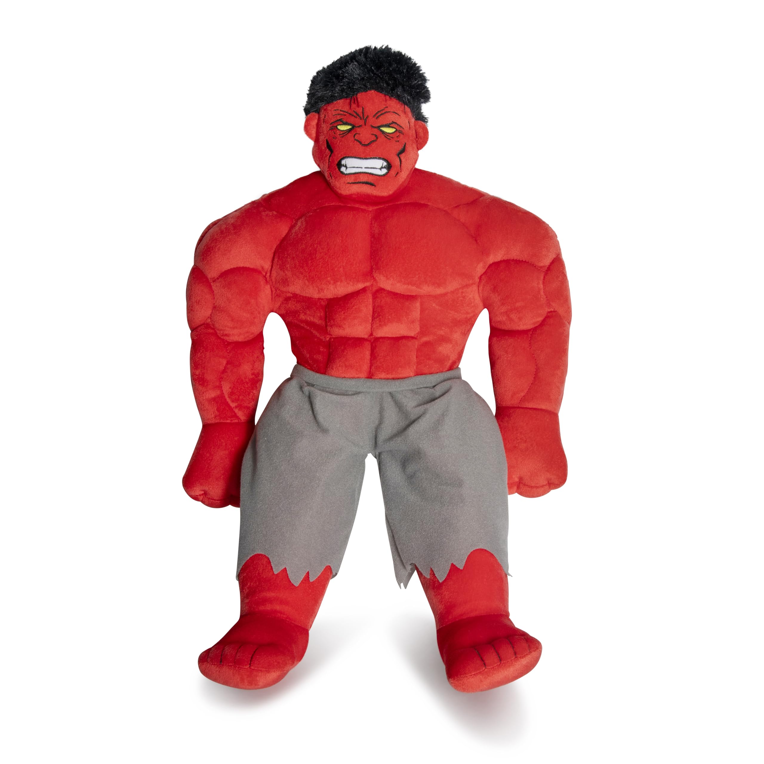 Jay Franco Kids Plush Light Up Pillow Buddy - Ultra-Soft Stuffed Cushion for Playroom & Bedding with LED Lights, Red - Marvel Red Hulk, 23 Inches