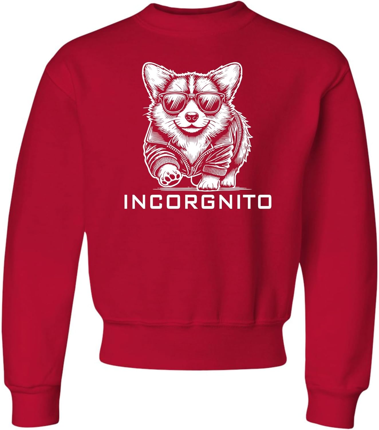 Go All Out Incorgnito Funny Corgi Dog Lover Incognito Mens Youth Sweatshirt Crewneck