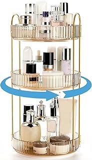 Organizador de maquillaje giratorio de 360 gr...