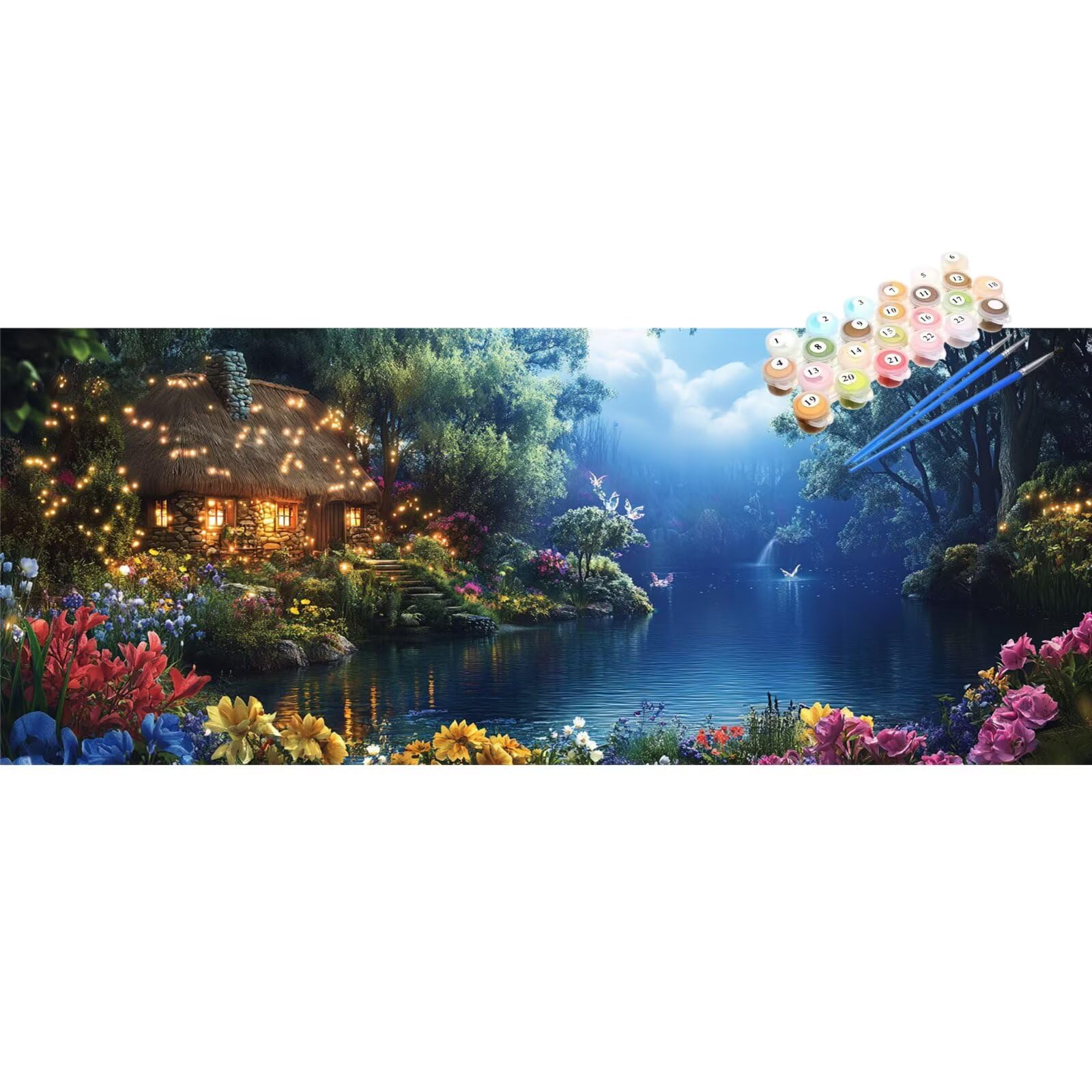 Amazon.com: Paint by Numbers Garden Large Paint by Numbers Kit for
