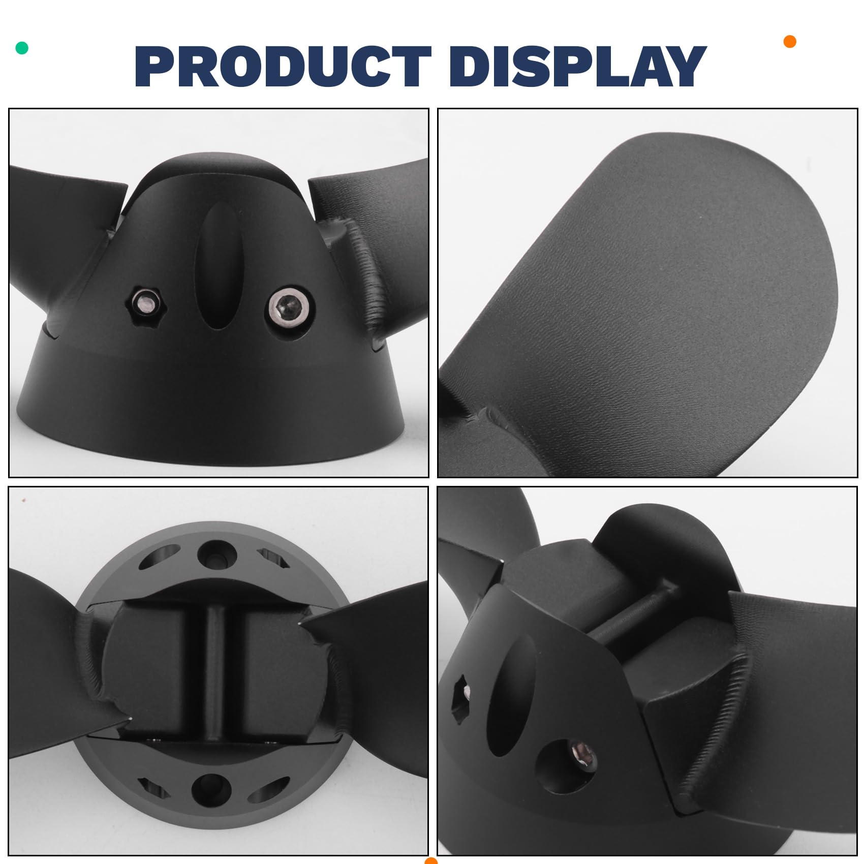 Hélice Plegable de 2 Palas de 4,8 Pulgadas, Hélices para, Motor Eléctrico, Hélice Fueraborda para, Efoil Surfing