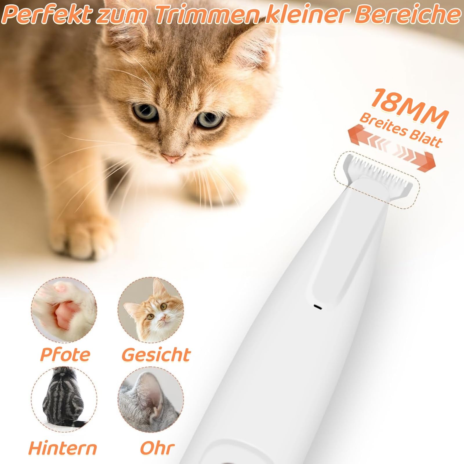 dr. Pfoten PawTrim Pro Krallenpflege-Trimmer – Leiser und präziser Trimmer für Hunde und Katzen. Schmerzlose Krallenpflege in Sekunden, wasserdichter Haarschneider für Haustiere