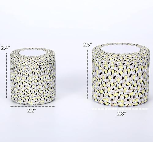 Miniatura 4 de Warmforhom Paquete de 24 latas de velas con tapas (12 5 onzas y 12 3 onzas), tarros sin costuras, latas para hacer velas, suministros de kit, gran
