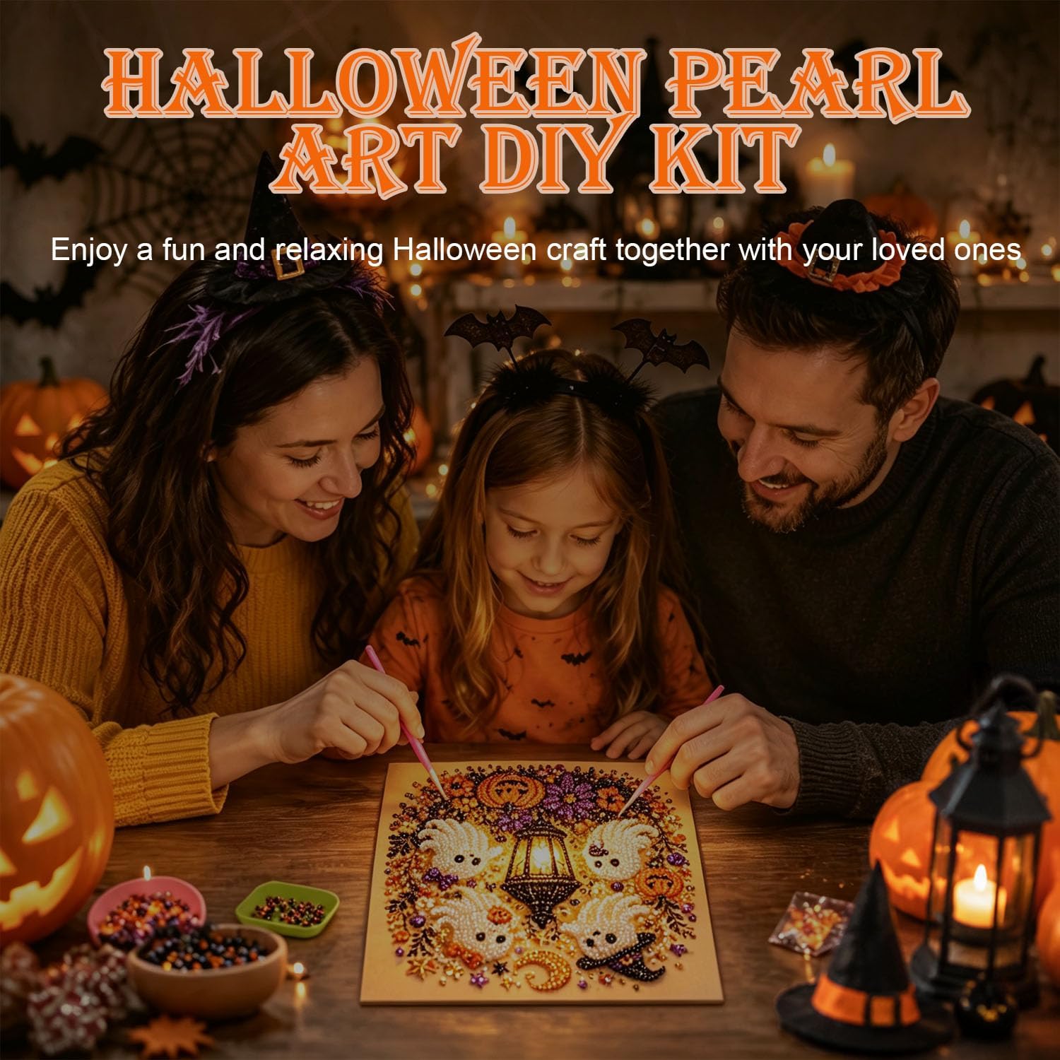 Halloween Ghost Pearl Art DIY Kit (Ghost)