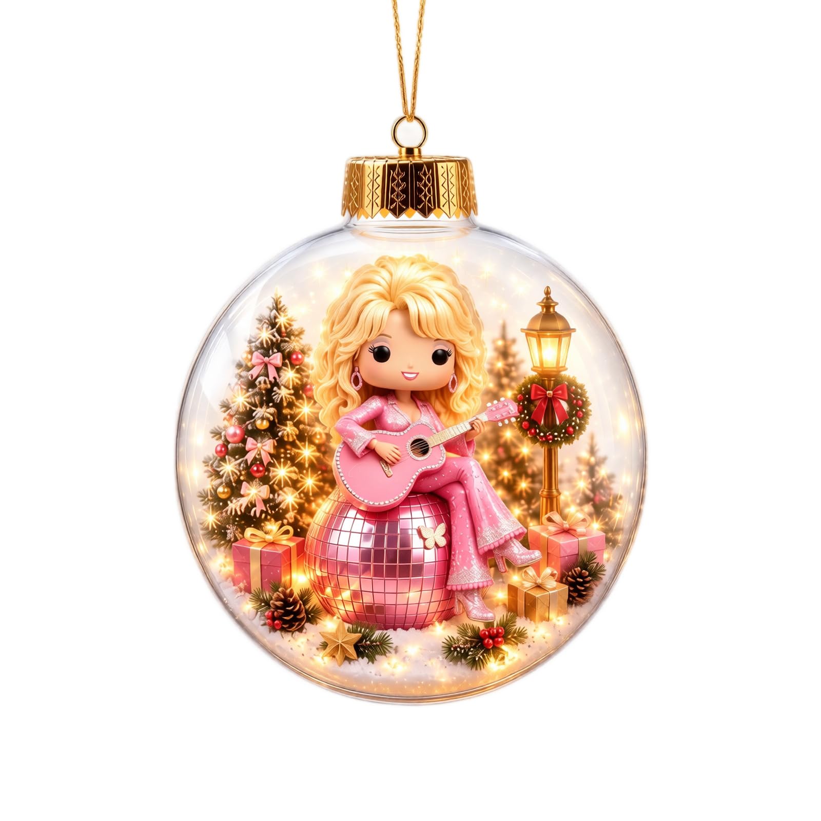 Dolly Memorial Parton Christmas Tree Decorations Music Hanging Ornament 26 — image 1