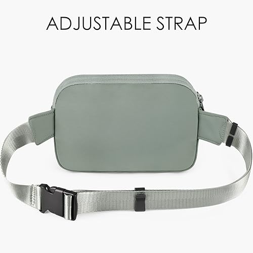 Miniatura 3 de ZORFIN Riñoneras para mujeres y hombres, bolsa para cinturón con 4 bolsillos con cremallera, riñoneras modernas, bolsas cruzadas ligeras con correa